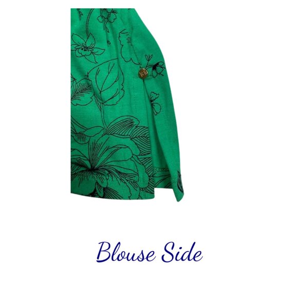 Liz Claiborne Green Floral Blouse - NWT, XXL, Stylish & Versatile - Picture 4 of 8